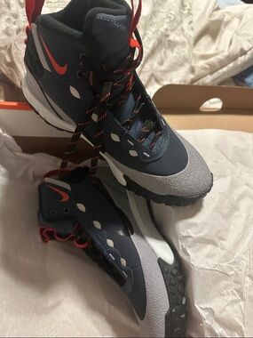 Nike Kids Navy, Gray & Red High-Top Sneakers